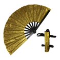 thumbnail image 2 of Plegable Glitter no Kung Fu Fan 13 pulgadas Radio para club de baile Ligero Dorado, 2 of 8