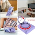 thumbnail image 6 of Allytech Case Compatible with Samsung Galaxy Z Flip 7, Suppport Wireless Charging, with 360° Rotatable Ring Kickstand, Ultra Thin Lightweight Shockproof & Anti-Scratch Hard PC Back Case, Purple, 6 of 6