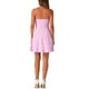 thumbnail image 3 of Vestido de Promoción Sin Mangas con Cremallera Expuesta en la Parte Frontal para Mujeres Inspire Chic, Mini A-Line, Talla XL, Rosa Claro, 3 of 6