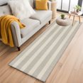 thumbnail image 2 of Grey Striped Kitchen Runner Rug 2x6 Washable Runners for Hallway Non Slip Beige Vintage Classic Abstract Stripes Large Area Rug Indoor Floor Carpet for Bathroom Laundry Entryway Bedroom Living Room, 2 of 9