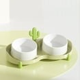 thumbnail image 4 of Double Cat Bowls, Elevated Double Cat Bowls  with Non Slip DesignTilted Ceramic Raised Bowls Prevent Spills Hold Food Water Double Cat Bowls for Pets Dogs Cats, 4 of 7