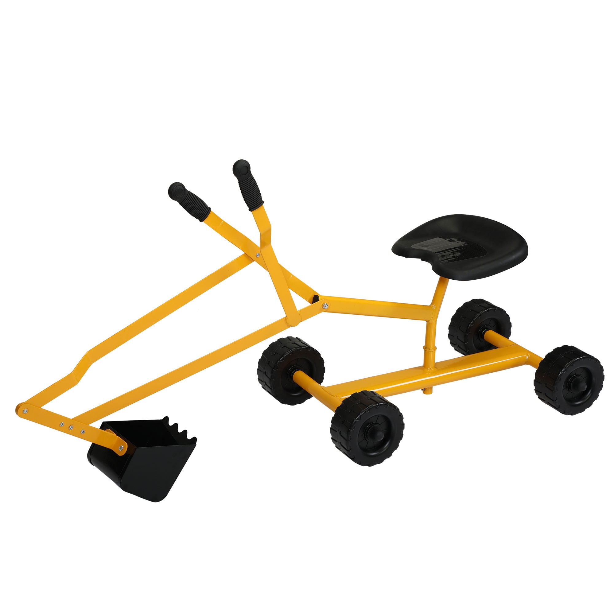 Kepooman Kids Ride on Excavator, Small Wheel Toy Car for Kids with Extendable Shovel, Yellow Kepooman Kids Ride on Excavator, Small Wheel Toy Car for Kids with Extendable Shovel, Yellow