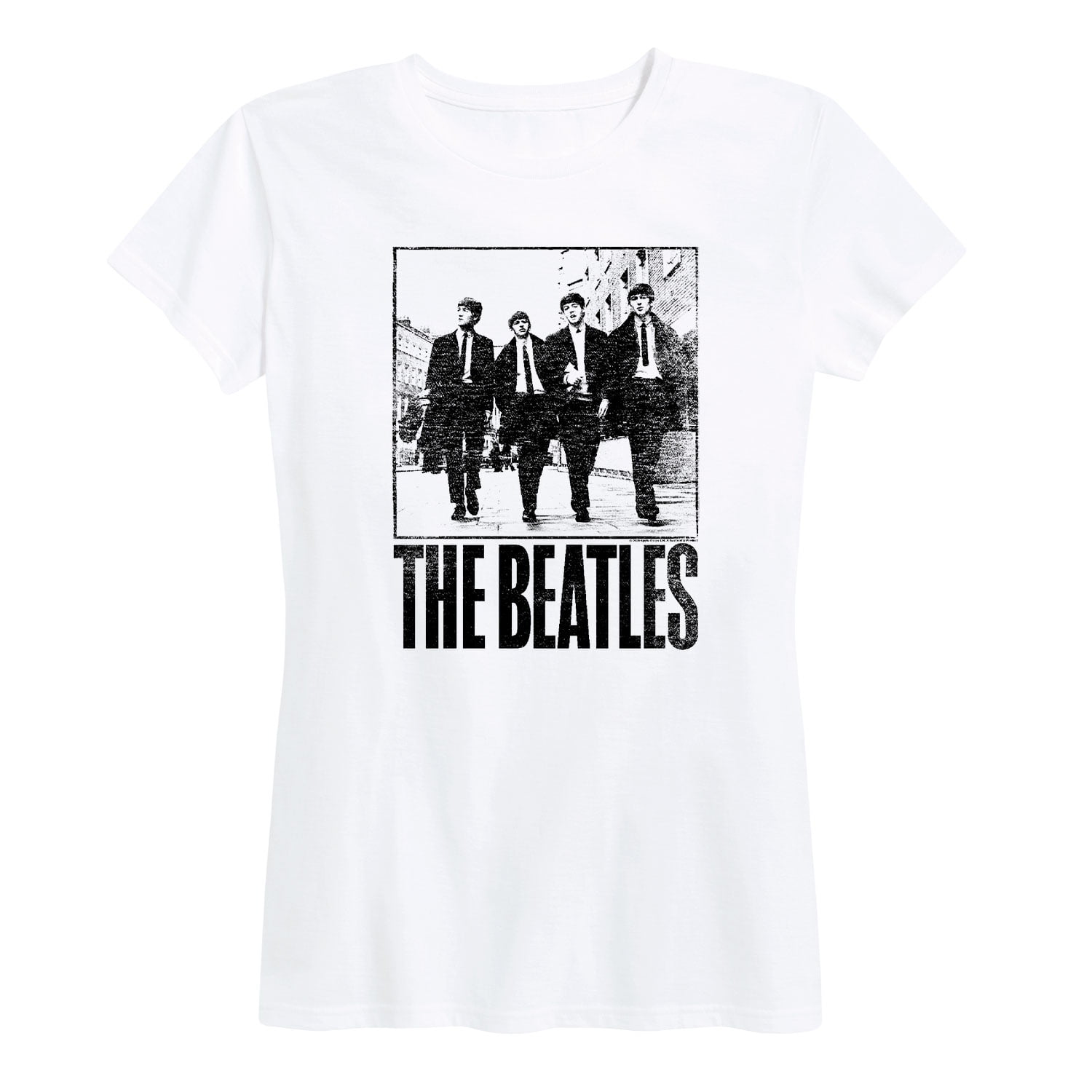 The Beatles Woman short sleeve Black-White Tshirt K137-W
