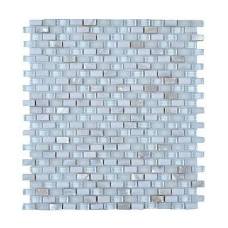 MOSAIC MIX WITH STONE-SF-Color:Off White,Material:Tempered Glass