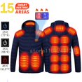 thumbnail image 3 of Chaqueta calefactable de 21 áreas, chaqueta para hombre, chaqueta calefactora impermeable, chaquetas de invierno cálidas para hombre, parkas, abrigo, chaleco calefactable táctico, 3 of 5