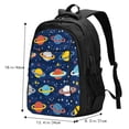 thumbnail image 5 of Salouo Planets and Stars Pattern Extra Large Travel Laptop,Backpack with USB Charging Port College Backpack Business Work Bag Casual Daypack Fits for Men & Women, 5 of 7