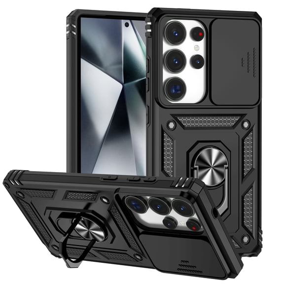 TYJKeJi Case with Holder Stander Kickstand Drop Resistant Shockproof Case For Samsung Galaxy S25 Ultra