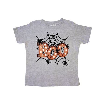 

Inktastic Halloween Boo with Spiders in Web Gift Toddler Boy or Toddler Girl T-Shirt