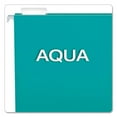thumbnail image 3 of Colored Hanging Folders, Letter Size, 1/5-Cut Tab, Aqua, 25/box | Bundle of 2 Boxes, 3 of 5
