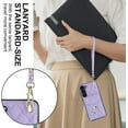 thumbnail image 3 of KOMI for Samsung Galaxy S23 Plus / S23+ Crossbody Wallet Case, PU Leather with Card Holder Kickstand Lanyard Cover for Women Case for Samsung Galaxy S23 Plus.Lanyard Purple, 3 of 5