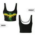 thumbnail image 6 of Yoga Vest Women Gym Sports Crop Tops Jamaica Flag Print Streetwear Workout Breathable Tank Top Female, 6 of 7