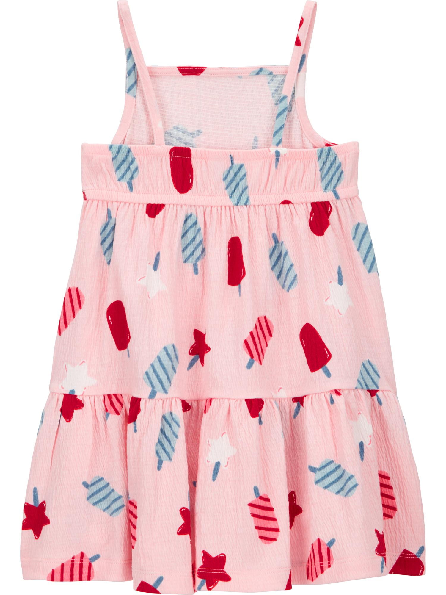Carter's Child of Mine Baby and Toddler Girl Patriotic Dress, Sizes 12M-5T