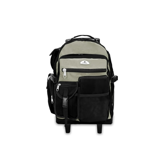 Everest Deluxe Wheeled Backpack 21"x 13.5"x 12" Gray Black