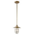 thumbnail image 1 of Evelyn&Zoe Cottage 8" Wide Brass Pendant, 1 of 8