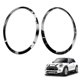 thumbnail image 3 of For MINI F55 F56 F57 03-18 Chrome Left Right Front Headlights Frame Headlight Eyebrow Ring Cover Tr, 3 of 5