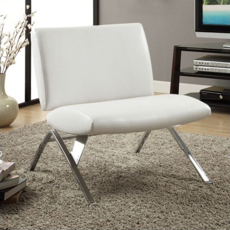 Leather Look Accent Chair White With Chrome Metal Legs Com - White Leather Bedroom Chair Leather Look Accent Chair White With Chrome Metal Legs Com - White Leather Bedroom Chair
