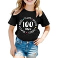 thumbnail image 2 of School Uniform Tshirts Kids Print Crewneck T Shirt Short Sleeve School Comfort Top Boys Graphic Tees Black 3-4 Years, 2 of 4