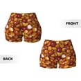 thumbnail image 3 of Sigee Almond Nuts Print Women's High Waist Workout Shorts - Squat Proof, Tummy Control, Yoga and Gym Activewear-Small, 3 of 9