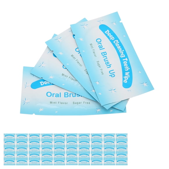 Toallitas para dientes, 50 piezas desechables para limpiar los dientes de los dedos Toallitas dentales para los dedos Toallitas dentales elaboradas por expertos