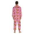 thumbnail image 4 of FORMRS Onesies Pajama for Adults Unisex Hoodie Winter Jumpsuit One Piece Sleepwear, Sizes S-2XL, Pink Doughnuts, 4 of 7