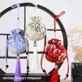 thumbnail image 4 of QualitChoice Sachet Bag Traditional Chinese Style Delicate Bags with Tassel Retro Pouch Pendant Printing Pattern Party Favor Ornament Red Type 1 Purple Type 2, 4 of 6