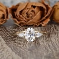 thumbnail image 2 of Beautiful 2Ct Oval Cut Simulated Diamond Women's Engagement Ring 14k Yellow Gold Plated 925 Sterling Silver, 2 of 3