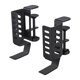 thumbnail image 4 of Soporte de almacenamiento para computadora portátil de escritorio, organizador de mesa con ganchos, fácil instalación Negro, 4 of 9