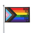 thumbnail image 1 of Bandera del Orgullo Progresivo Arcoíris Gay, Lesbianas, Transgénero, Bisexuales, LGBTQ, 3x5 pies, Bandera de Doble Cara, Letrero para Exteriores, Fiesta, Patio, Decoración de Casa, 1 of 8