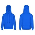 thumbnail image 3 of Jelory Kids Boys Girls Athletic Hooded Sweatshirt 3-14 Years Solid Color Hoodies Outwear Long Sleeve Royal Blue 110, 3 of 8