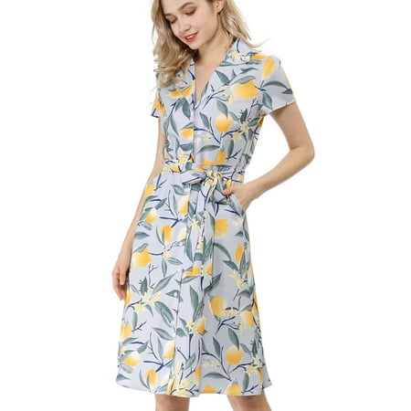 pockets xs buttons waist lemon tie grey down dress