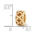 thumbnail image 3 of Fancy Bead Yellow Sterling Silver Themed 9.09 mm 4.55 Gold-Plated Reflections X Spacer Bead, 3 of 3