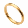 thumbnail image 6 of Gold Plated 2mm Polished Tungsten Carbide Wedding Ring Classic Half Dome Band Size 3.5, 6 of 6