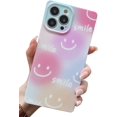 thumbnail image 1 of HAHDAXIA Kerzzil Cute Square iPhone 12 Pro Max Smile Case, Slim Full Camera Lens Protection Colorful Grid Dropproof Bumper for Women Girls Soft TPU Silicone Shockproof Protective Phone Cases, 1 of 6