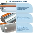 thumbnail image 6 of 45" Chicken Feeding Trough, Galvanized Steel Chicken Feeder with Crossbar & Drainage Holes, Large Capacity Poultry Feeder Trough for Chicks, Duck, Goose, Turkey, 6 of 7