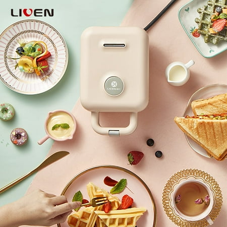 

Liven Waffle Maker C-2 3-in-1 Waffle Maker With Removable Non-Stick Plates Compact Design Easy To Clean Perfect For Individuals On The Go Breakfast Lunch Snack