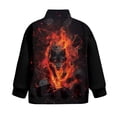 thumbnail image 5 of Uorisanigo Girls Half Zip Sweatshirt Fall Fashion Outfits Clothes Flame Wolf Long Sleeve Cropped Pullover Hoodies Lightweight Pullover Jackets Athletic Tops for Sports and Daily Wear, 5 of 7