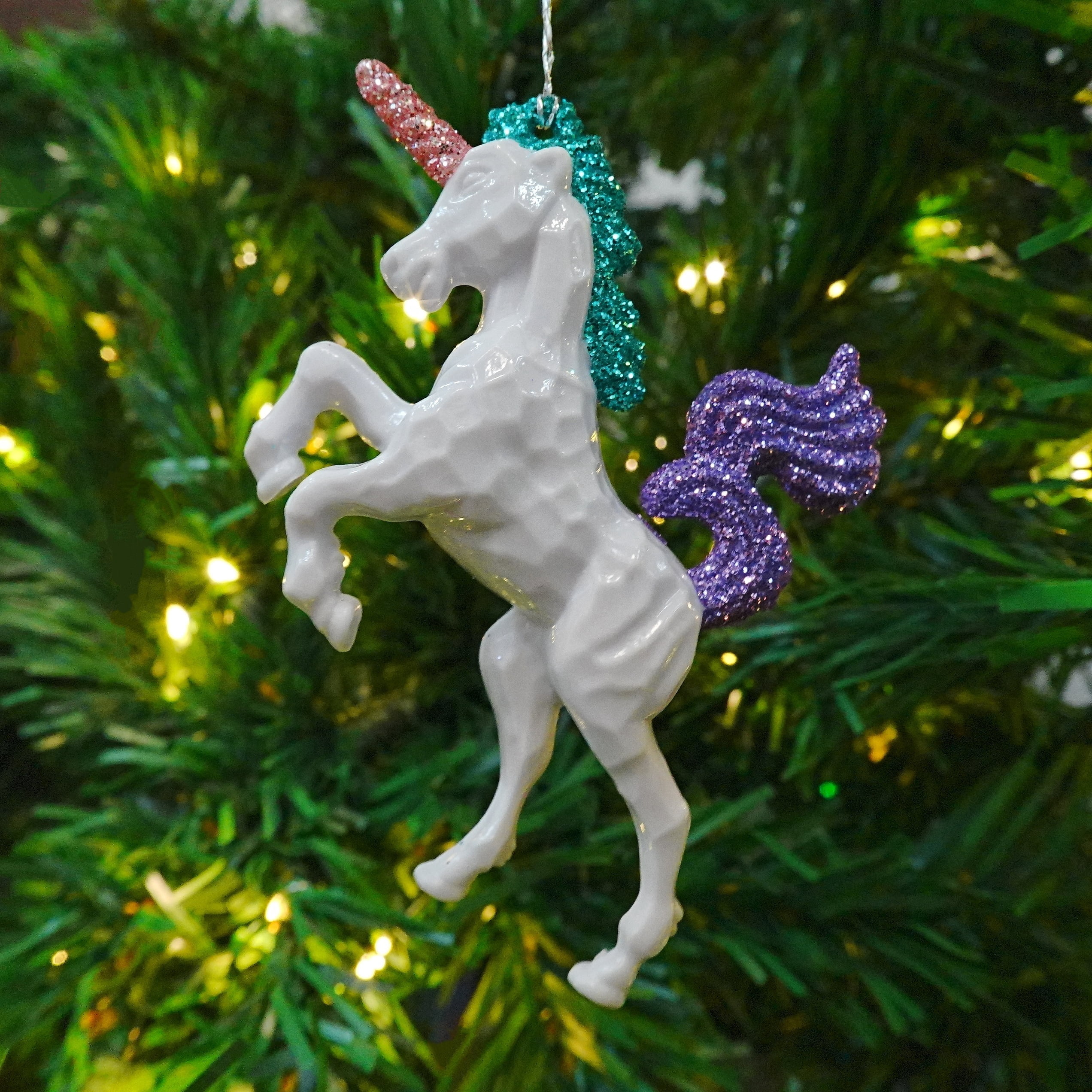 3-Count Multicolor Unicorn Mini Christmas Ornaments, 3.3", by Holiday Time