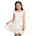 thumbnail image 3 of Gaexia Easter Print Dress Gown for Girls Kids Toddlers Casual Cute Party Wear Floral Spring Holiday Outfit, 3 of 4