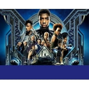 Angle View: Black Panther Cast With Personalization Edible Cake Topper Image ABPID00053