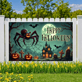 thumbnail image 2 of Haunted House Banner Spider Halloween Banner Scary Pumpkin Design for Halloween Decoration Spooky Party Event, 2 of 4