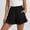 Black, variant on JUSLIO Women's Shorts,Elastic Waist with Pockets High Waist Mid-Length Shorts,Ruffle,Black,Size L