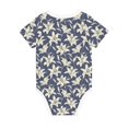 thumbnail image 2 of Daiia Lilies Flowers Printed Unisex-Baby Short Sleeve Onesies Bodysuits Baby Climbing Clothes Soft and Comfortable Romper with Expandable Shoulder Design-18 Months, 2 of 8
