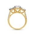 thumbnail image 4 of 3.24 Carat Center 7MM & Side 6MM Round Cut Lab Created Moissanite Diamond 3 Stone Engagement Ring For Women 10K Solid Yellow Gold (G-H Color, VVS1 Clarity, 3.24 Cttw)-10, 4 of 7