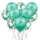 thumbnail image 1 of Paquete de 10 globos con confeti y números en 4 colores para decoración navideña Verde, 1 of 7