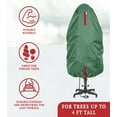 thumbnail image 3 of Hold N' Storage Upright Christmas Tree Storage Bag for Topiary and Holiday Tree up to 4 ft Tall - Green, 3 of 9