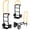 Black 5, variant on 330 Lbs Capacity 2 in 1 Hand Truck and Platform Cart with Swivel Wheels, Heavy Duty Metal Dolly Cart for Moving Warehouse Garden Grocery, Black