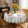 thumbnail image 3 of Round Tablecloths 70 inch, Summer Flower Table Cloth Cover, Waterproof and Wrinkle-Free, Machine Washable Colorful Summr Tablecloths Decor for Home Kitchen Dining Party, 3 of 6