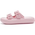 thumbnail image 3 of Slides for Women Men Pillow Slippers Double Buckle Adjustable Sandals EVA Recovery Slides, 3 of 6