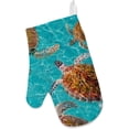 thumbnail image 4 of Dreamtimes Oven Mitts and Pot Holders with Chef Apron 3Pcs Set Turtles Non Slip Heat Resistant Gloves for Baking Cooking BBQ, 4 of 7