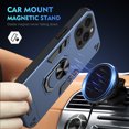 thumbnail image 7 of Cutyskin for iPhone 15 Pro Max Case, Ring Holder with Camera Lens Protection & Kickstand Military Grade Drop Tested Shockproof Heavy Duty Protective Magnetic Phone Case For iPhone 15 Pro Max, Navyblue, 7 of 7